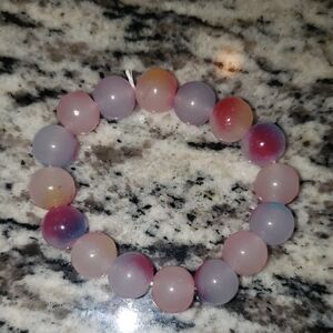 Elegant Pink and Purple Beaded Bracelet